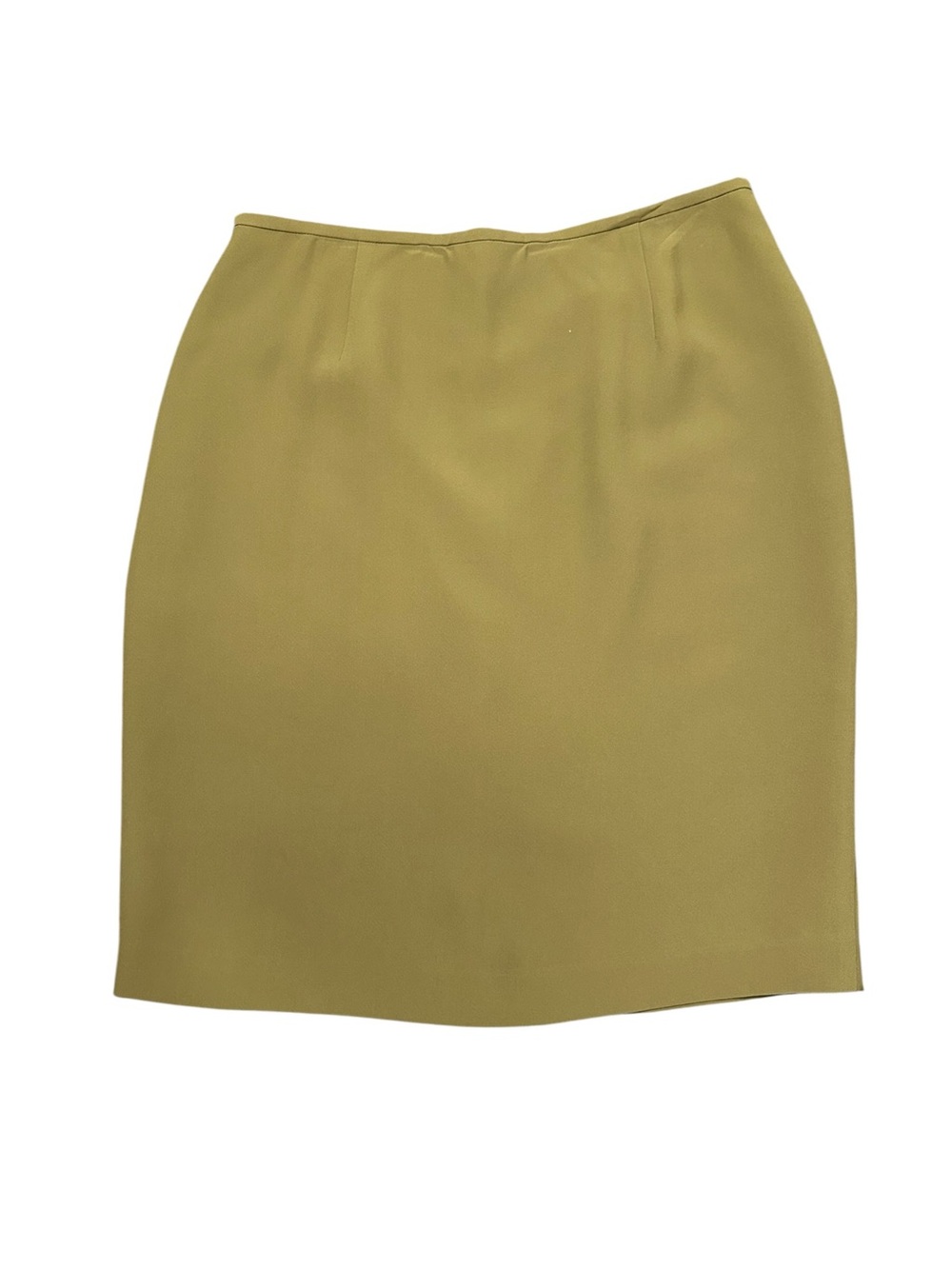 Lafayette 148 Olive Pencil Skirt Size 12 Lined Sleek Office Wardrobe Staple